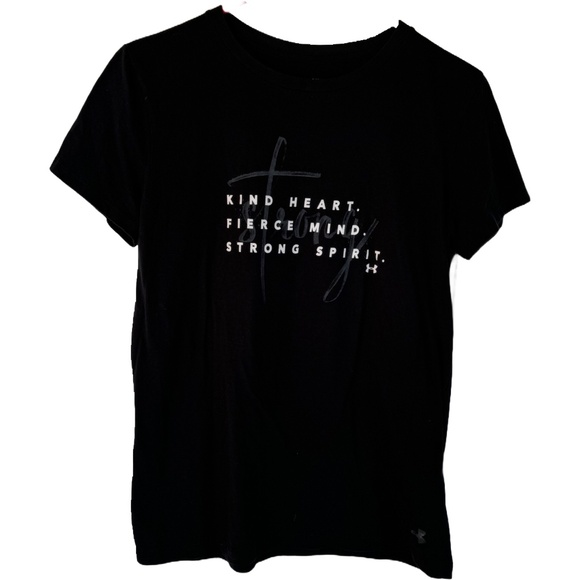 Under Armour Black “Kind Heart” Classic Tee Women’s Size Small - Picture 1 of 11
